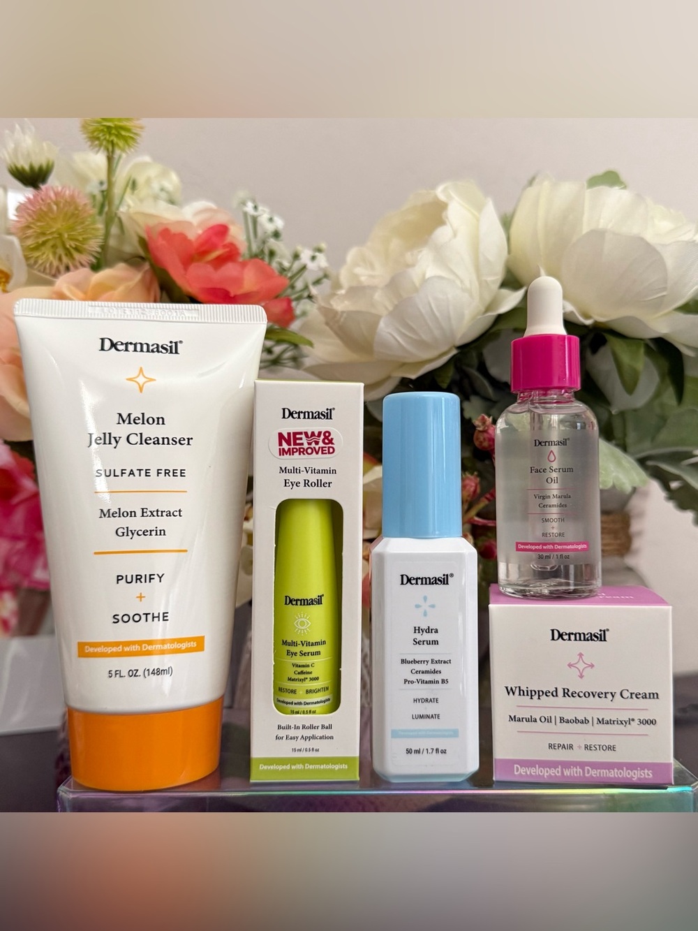 🆕🪷 DERMASIL LIMITED EDITION 5-PIECE COMPLETE SKINCARE COLLECTION. BRAND NEW.